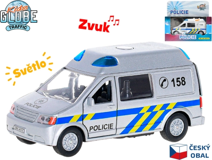 Polizeiauto Kids Globe Traffic 13 cm mit Licht und Sound