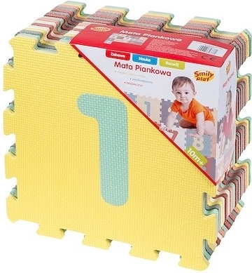 Schaumstoffmatte – pastellfarbene Zahlen