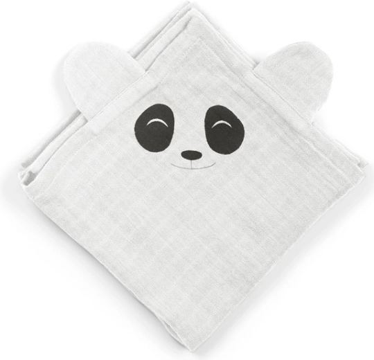 NuuRoo Bjork Musselinwindeln panda white onyx (2 Stk.)