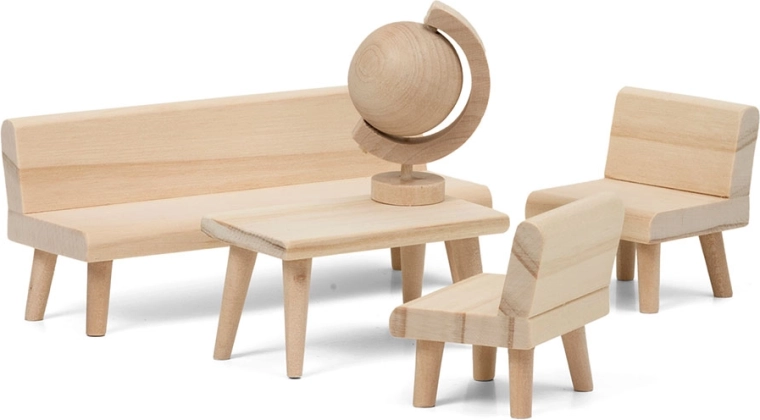 Lundby Kreativ-Set: Wohnzimmermöbel für das Puppenhaus (DIY)