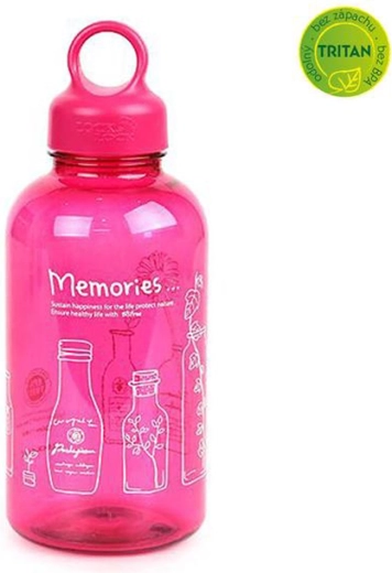 Bisfree Loop Wasserflasche aus Kunststoff 530 ml, rosa