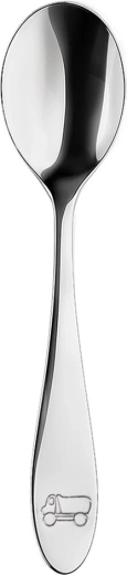 Kinderlöffel aus Edelstahl mit Auto-Motiv