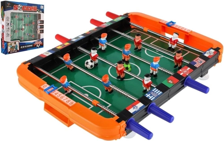 Tischfußballspiel in der Schachtel