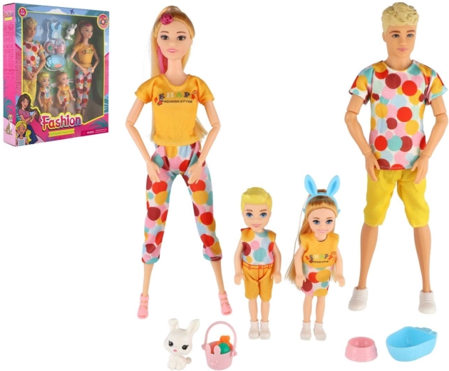 Familienpuppenset mit Zubehör