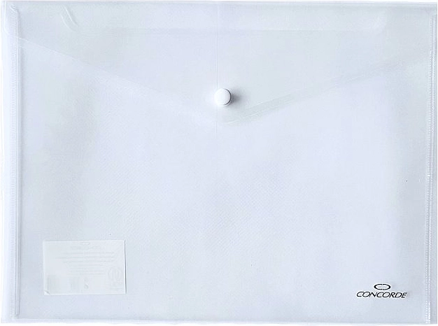 Dokumentenmappe mit Druckknopf A4 transparent CONCORDE