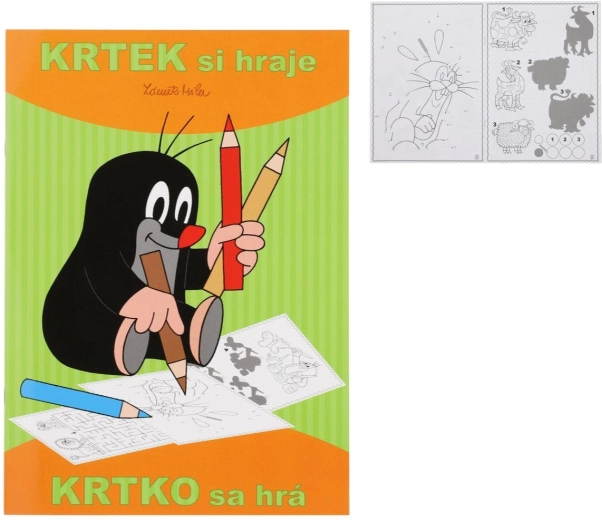 Malbuch mit Aktivitäten A4 Der kleine Maulwurf spielt
