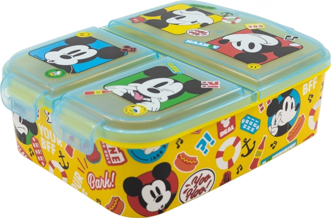 Kinderbrotbox mit mehreren Fächern Mickey Mouse