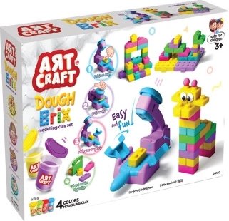 Art Craft Knet-Set zum Formen von Würfeln 400 g