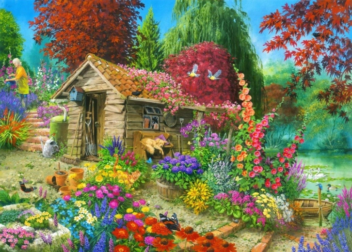Puzzle Gartenlaube 500 Teile BLUEBIRD