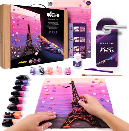 Okto Kreativset zum Malen mit Modelliermasse Paris 30 × 40 cm