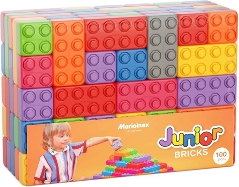 Kinderbausatz Ziegel Junior mit Fenstern und Türen, 100 Teile