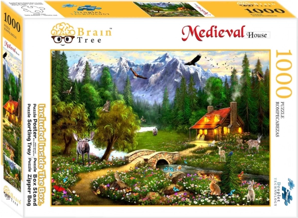 Puzzle Brain Tree - Berghütte 1000 Teile