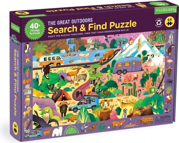 Mudpuppy Puzzle Suche und setze zusammen: Natur 64 Teile