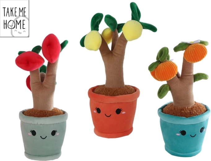 Plüsch-Obstbäumchen TAKE ME HOME für Babys (Orangenbaum, Apfelbaum, Zitronenbaum) 27 cm