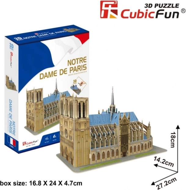 CubicFun 3D-Puzzle Kathedrale Notre-Dame – 53 Teile