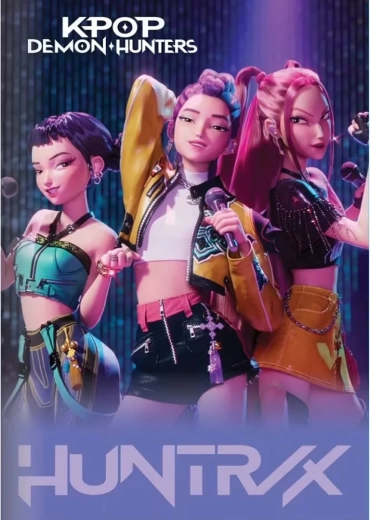 Linierter Schulheft KPop Demon Hunters A4 50 Seiten lila