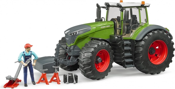 Bruder Traktor Fendt 1050 Vario mit Mechaniker und Werkstattwerkzeug 1:16