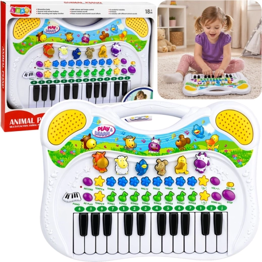 Interaktives Lern-Kinderklavier mit Tiergeräuschen und Melodien