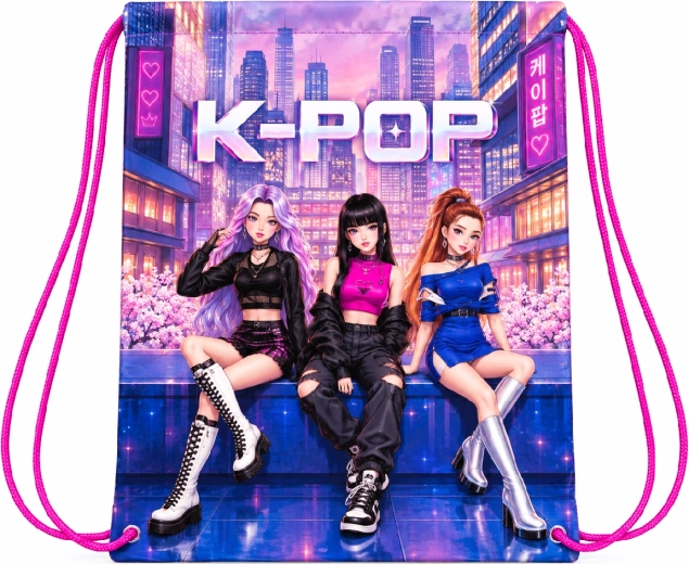 Kinderturnbeutel K-Pop Demon Hunters, rosa