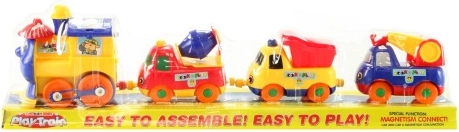 Batteriebetriebene Lok mit magnetischen Waggons, 32 cm