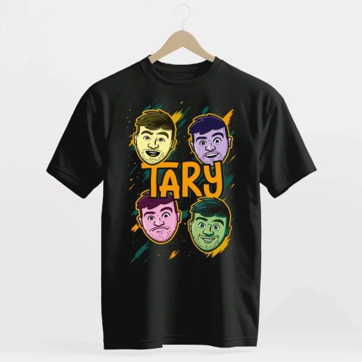 Tary Povoroznyk T-Shirt Tary faces schwarz 116–122