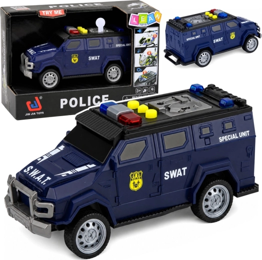 SWAT-Einsatzfahrzeug mit Licht und Sound 1:32, 15 cm - 1 Stück