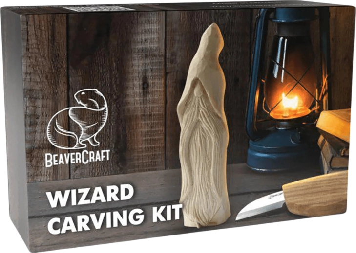 BeaverCraft DIY Schnitzset – Zauberer (Wizard) für Anfänger