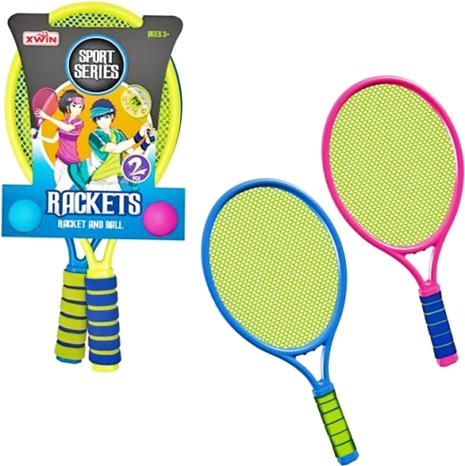 Kinder-Tennis-Set mit 2 Schlägern und 2 Bällen