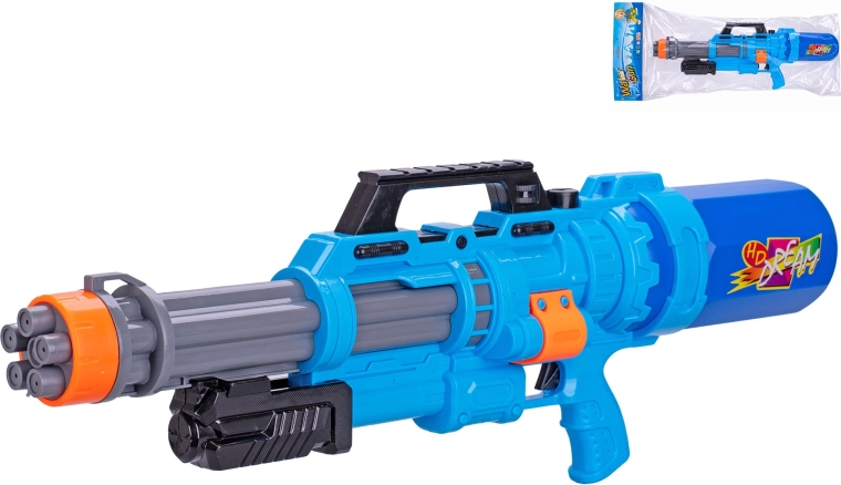 Blaue Wasserpistole mit Pumpe 68 cm