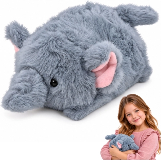 Grauer Plüschelefant 16 cm
