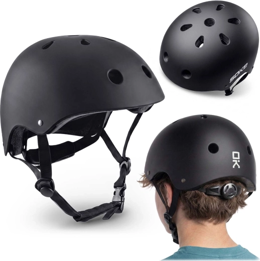 Sportlicher Schutzhelm Soke K1, schwarz, Größe L