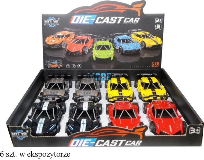 Metall-Sportauto mit Sound und Rückziehantrieb