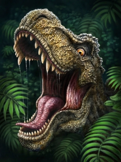 Norimpex Diamantmalerei – angreifender Dinosaurier (30 × 40 cm)