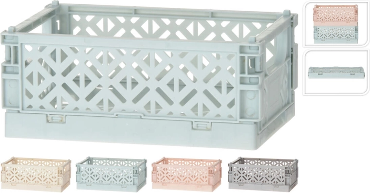 Faltbare Kunststoffkiste 10 × 15 × 6 cm – Farbmix