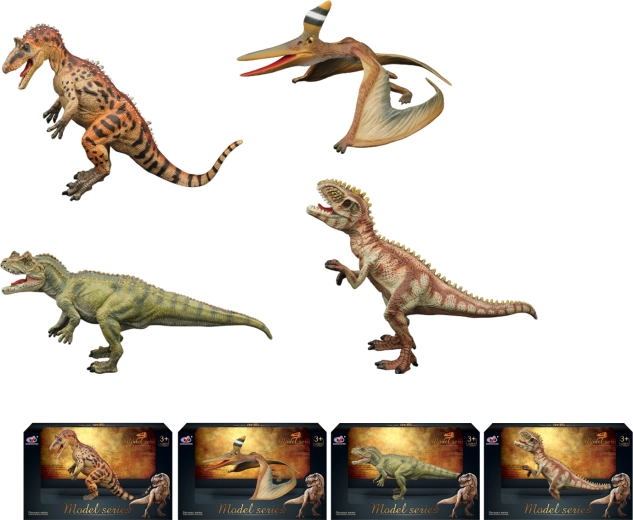 Dinosaurierwelt – Set mit Dinosaurier-Figuren (4 Arten)