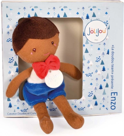 Puppe Doudou Jolijou Enzo 16 cm blau