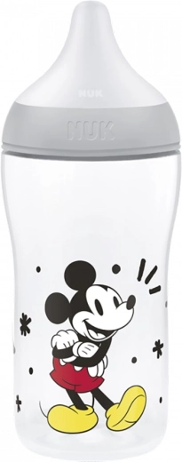 NUK Perfect Match Babyflasche mit Temperaturkontrolle Disney Mickey 260 ml grau
