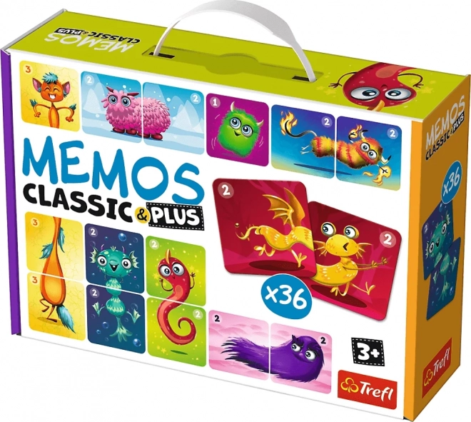 Pexeso Classic & Plus Niedliche Monster 3-in-1