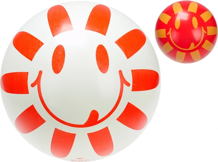 Gummiball für Kinder mit Blumenmotiv 23 cm