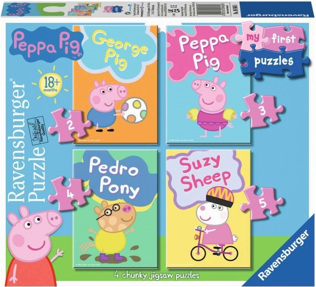 Mein erstes Puzzle Peppa Pig 4-in-1 (2–5 Teile) RAVENSBURGER