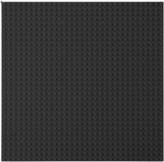 Schwarze Konstruktionsplatte für Bausteine 40 × 40 cm