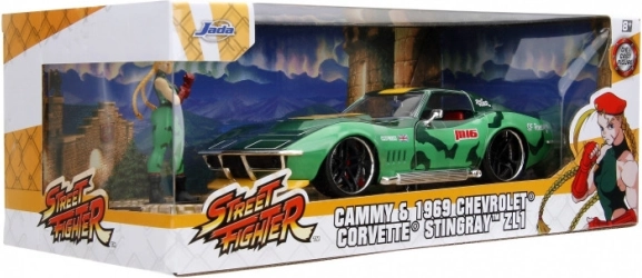 JADA Toys Street Fighter 1969 Chevrolet Corvette 1:24 mit Cammy-Figur