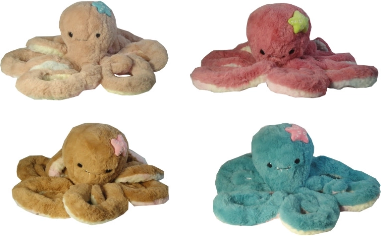 Plüsch-Oktopus 45 cm mit Silikon-Saugnäpfen