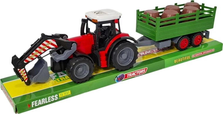 Traktor mit Anhänger und Frontlader – landwirtschaftliches Set für Kinder