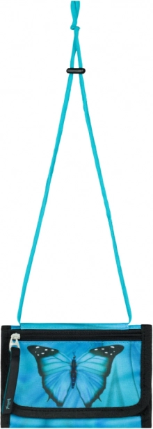 Hals-Geldbörse mit Schmetterlingsmotiv
