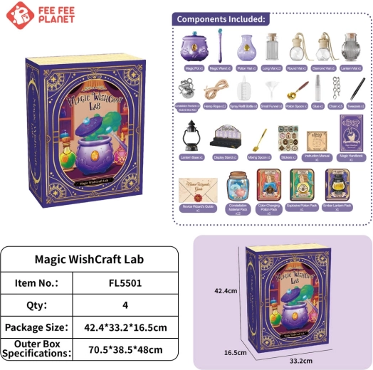 Set für kleine Alchemisten mit magischem Kessel