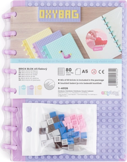 Liniertes Notizbuch A5 Brick lila