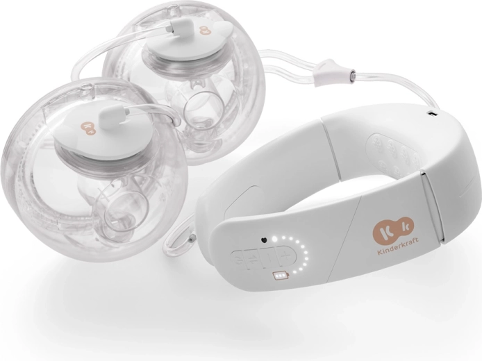 Kinderkraft Gentlenest doppelte elektrische Milchpumpe mit sanfter Wärmfunktion, hands-free