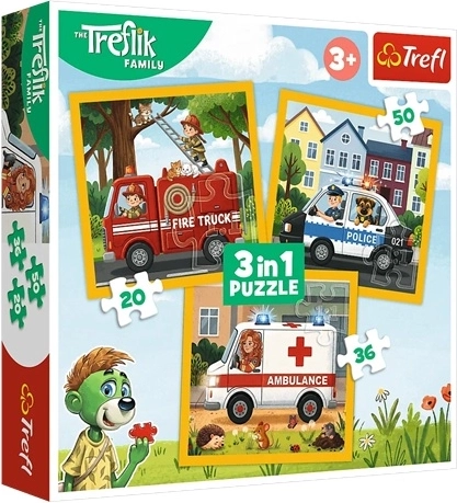 Kinderpuzzle 3 in 1 Fröhliche Lächeln