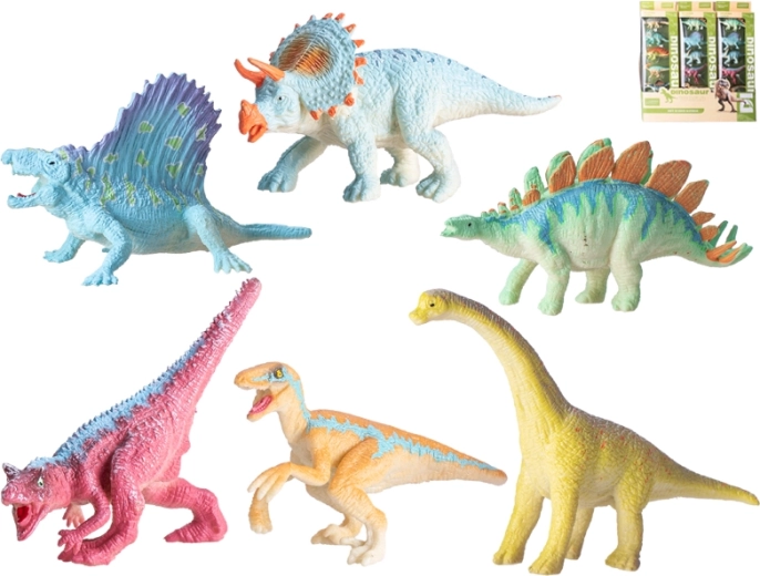 Set aus 6 Kunststoff-Dinosauriern (9–12 cm)